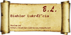 Biehler Lukrécia névjegykártya